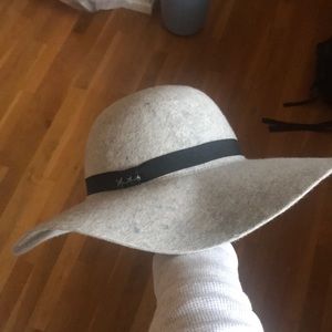Maison Scotch & Soda Grey Felt Wide Brim Hat NWOT